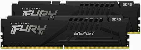 DDR5 64Gb KiTof2 PC-48000 6000MHz Kingston FURY Beast (KF560C36BBEK2-64) CL36, фото 1