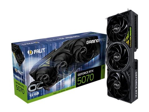 Видеокарта NVIDIA GeForce Palit RTX 5070 GamingPro OC (NE75070T19K9-GB2050A) 12Gb GDDR7 HDMI+3xDP RTL, фото 1