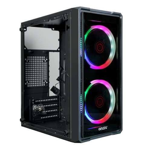 Корпус B177 GINZZU mATX, 2*USB2, 2*120мм LED FAN, фото 1