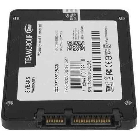 SSD 2.5" SATA-III Team 256GB CX2 (T253X6256G0C101) 520/430MBps, фото 1