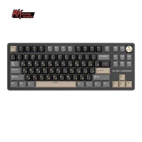 Клавиатура Royal Kludge RK R87 Pro Cream switch/Phantom, фото 1