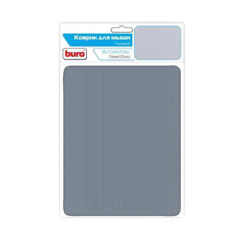 Коврик для мыши Buro BU-CLOTH GREY, 220x180x3mm