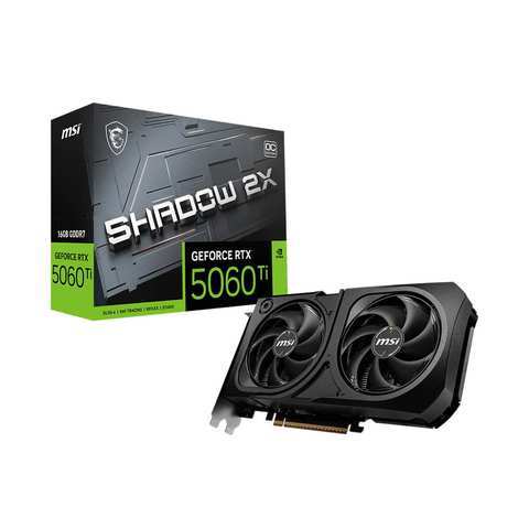Видеокарта MSI GeForce RTX 5060 Ti 16G SHADOW 2X OC PLUS [RTX 5060 Ti 16G SHADOW 2X OC PLUS]